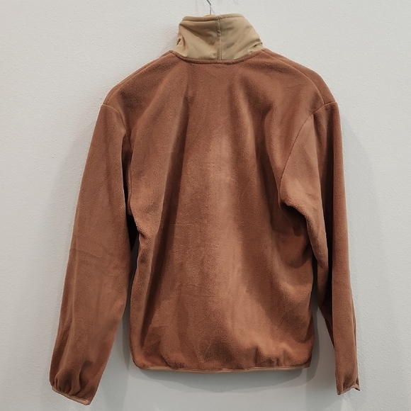 Columbia Brown Tan Teddy Jacket High Collar Fleece - Picture 7 of 8